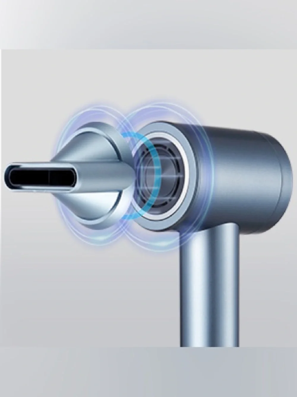 Sleek Blue Ionic Hair Dryer for Women - Lightweight Fast-Dry Styling